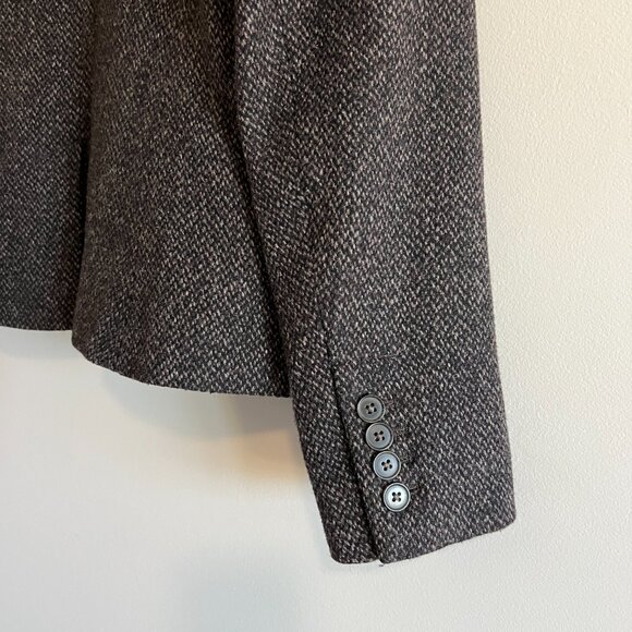Eddie Bauer Wool Tweed Blazer Jacket 10P Brown 2-Button Classic Fit - Picture 7 of 11